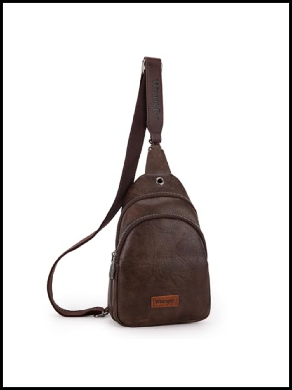 PU Leather Crossbody Sling Bag Convertible Chest Pack Travel